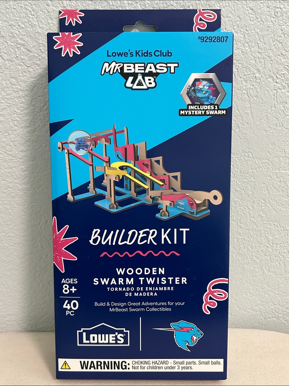 Mr. Beast Lab Builder Kit - Wooden Swarm Twister (Lowe's Kids Club) New Sealed